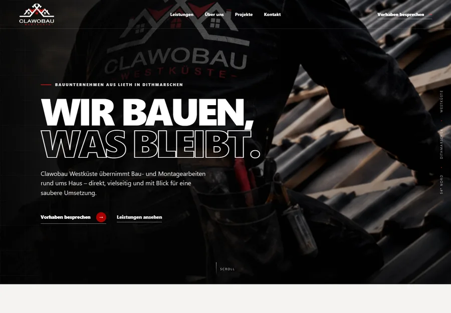 Startseite von ClawoBau Westküste
